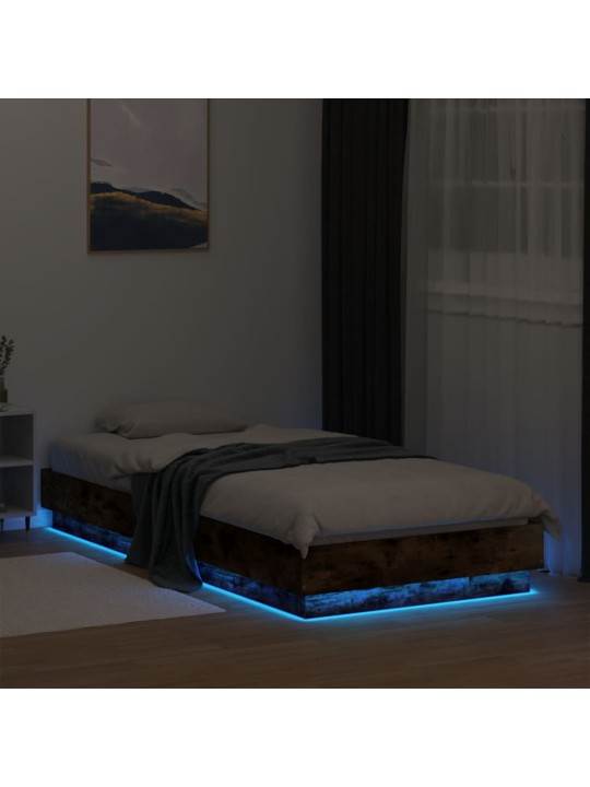 Rám postele s led osvětlením kouřový dub 90 x 200 cm