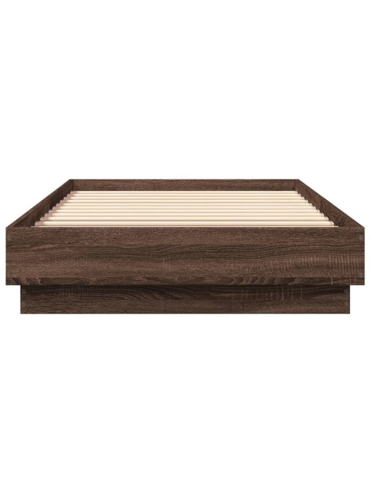 Rám postele s led osvětlením hnědý dub 90 x 200 cm
