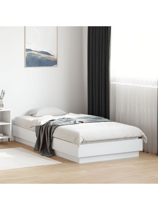 Rám postele s LED osvětlením bílý 90 x 190 cm