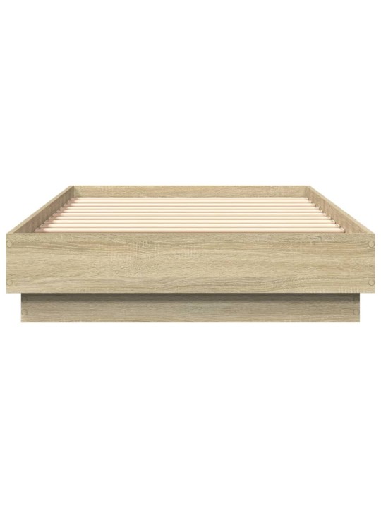 Rám postele s LED osvětlením dub sonoma 90 x 190 cm