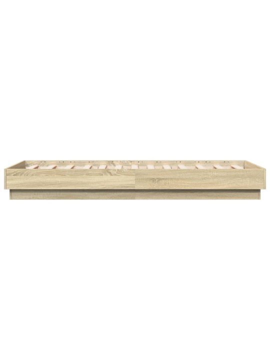 Rám postele s LED osvětlením dub sonoma 90 x 190 cm