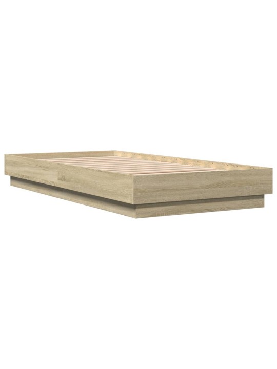 Rám postele s LED osvětlením dub sonoma 90 x 190 cm