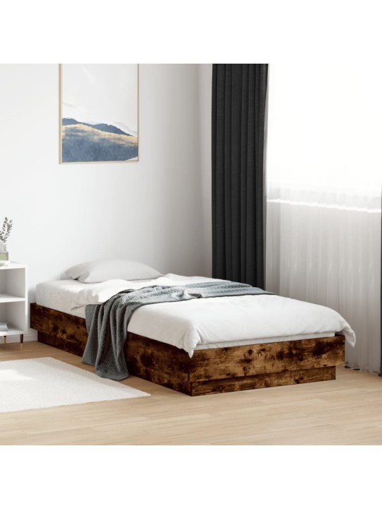 Rám postele s LED osvětlením kouřový dub 90 x 190 cm
