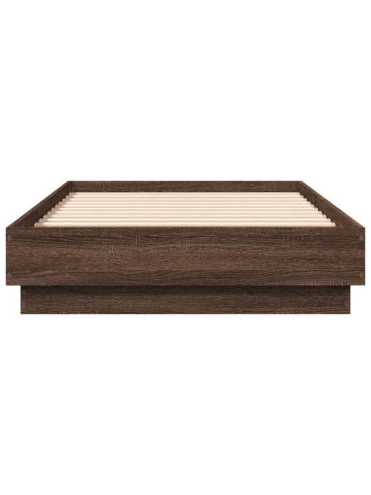 Rám postele s led osvětlením hnědý dub 90 x 190 cm