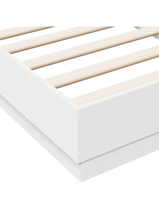 Rám postele s LED osvětlením bílý 75 x 190 cm
