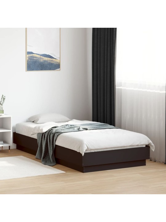 Rám postele s LED osvětlením černý 75 x 190 cm