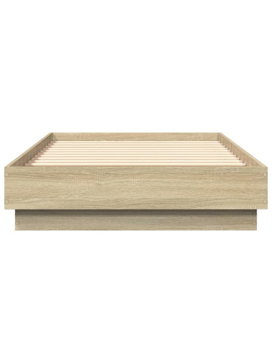 Rám postele s LED osvětlením dub sonoma 75 x 190 cm