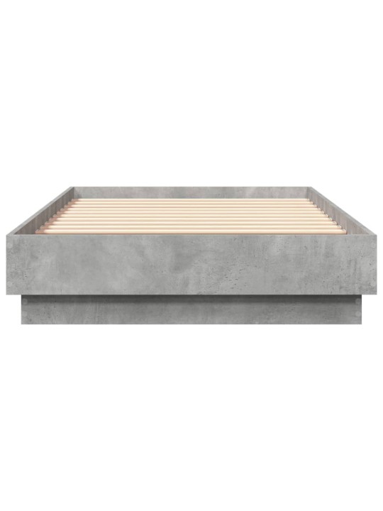 Rám postele s led osvětlením betonově šedý 75 x 190 cm