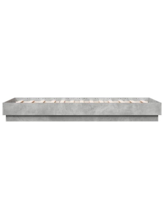 Rám postele s led osvětlením betonově šedý 75 x 190 cm