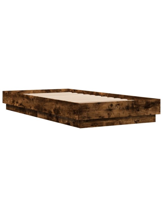 Rám postele s LED osvětlením kouřový dub 75 x 190 cm