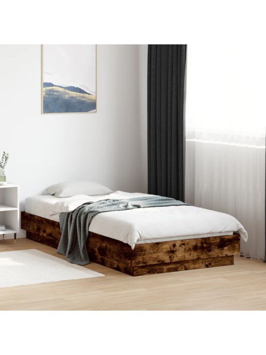 Rám postele s LED osvětlením kouřový dub 75 x 190 cm