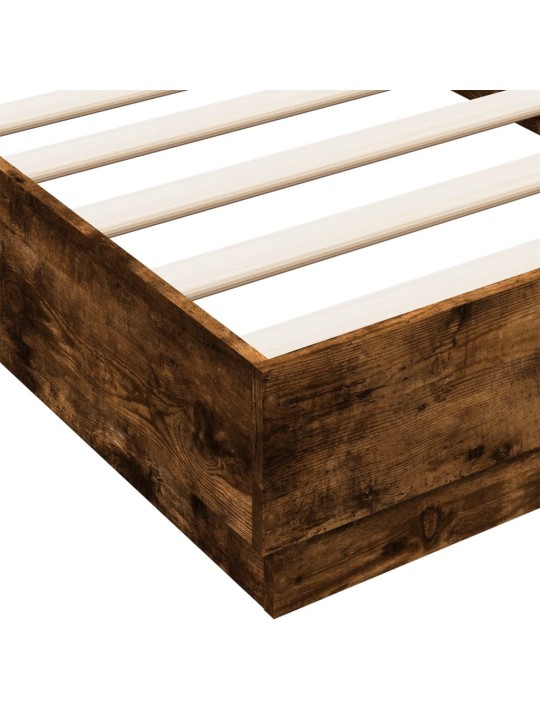 Rám postele s LED osvětlením kouřový dub 75 x 190 cm