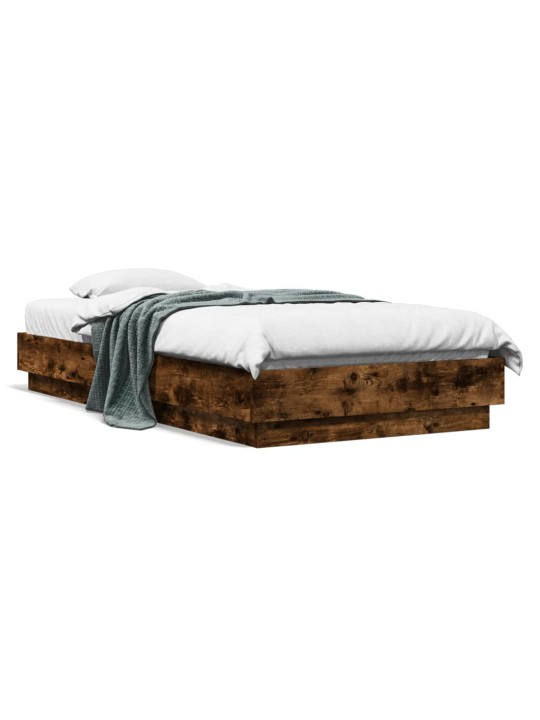 Rám postele s LED osvětlením kouřový dub 75 x 190 cm