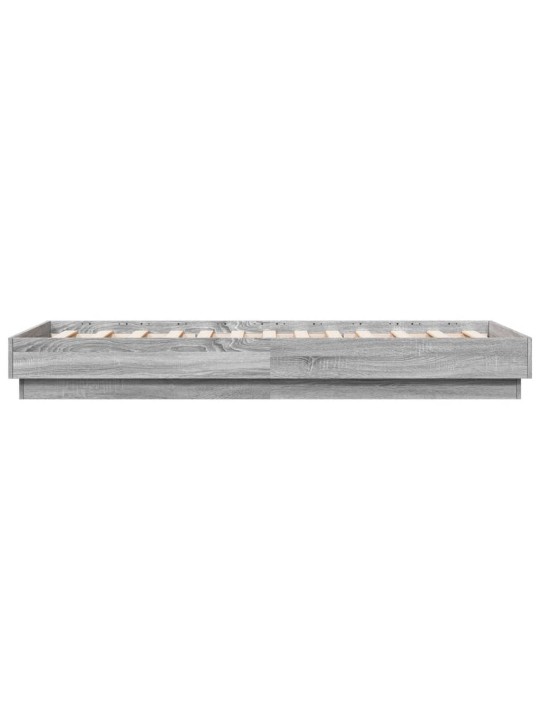 Rám postele s LED osvětlením šedý sonoma 75 x 190 cm