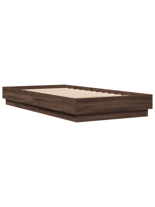Rám postele s led osvětlením hnědý dub 75 x 190 cm