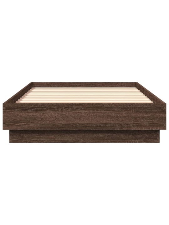 Rám postele s led osvětlením hnědý dub 75 x 190 cm