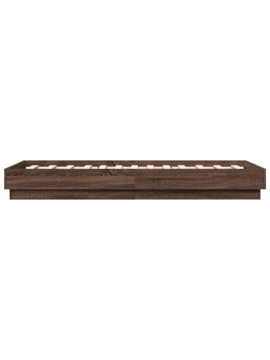 Rám postele s led osvětlením hnědý dub 75 x 190 cm