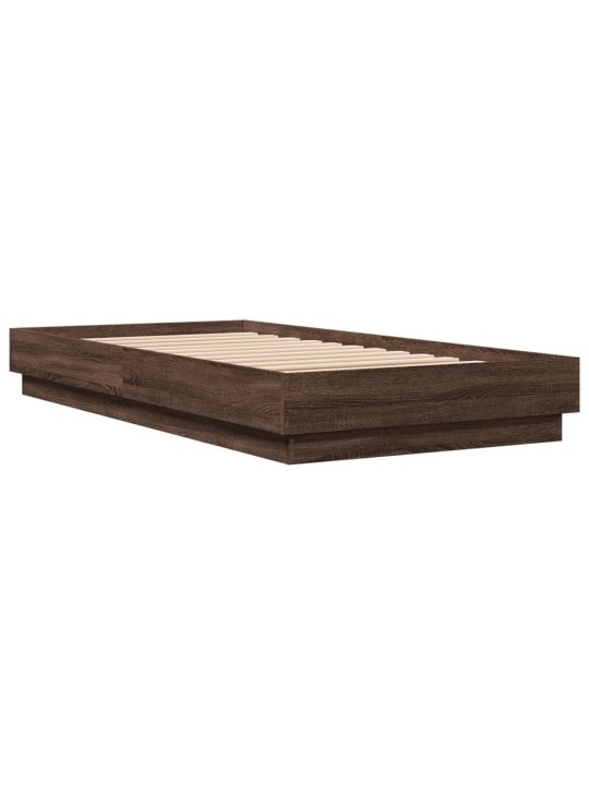 Rám postele s led osvětlením hnědý dub 75 x 190 cm