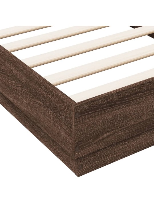 Rám postele s led osvětlením hnědý dub 75 x 190 cm