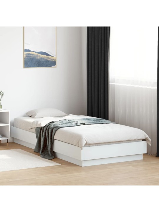 Rám postele bílý 100 x 200 cm kompozitní dřevo