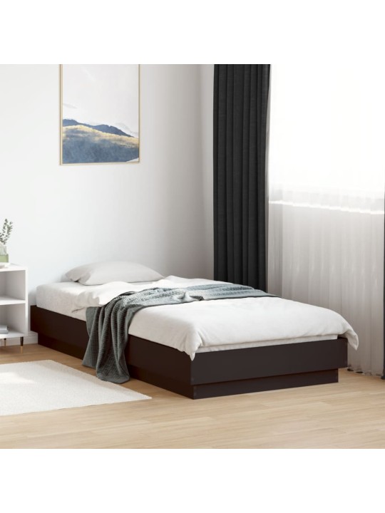 Rám postele černý 90 x 190 cm kompozitní dřevo