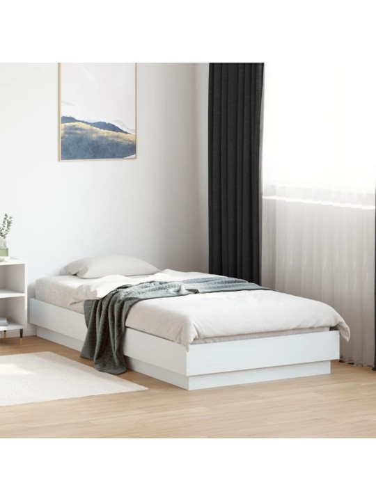 Rám postele bílý 75 x 190 cm kompozitní dřevo