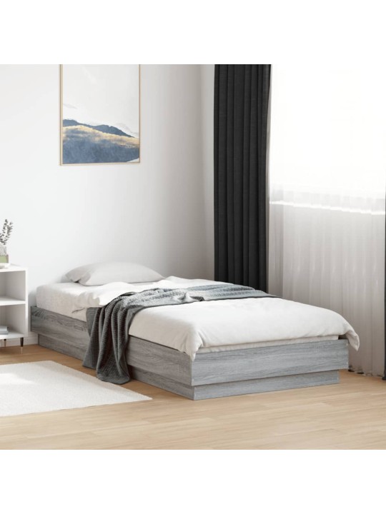 Rám postele šedý sonoma 75 x 190 cm kompozitní dřevo