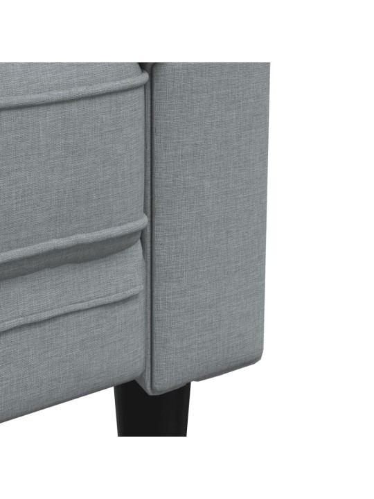 3dílná sedací souprava světle šedá textil