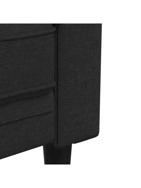 3dílná sedací souprava černá textil