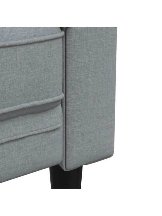 2dílná sedací souprava světle šedá textil