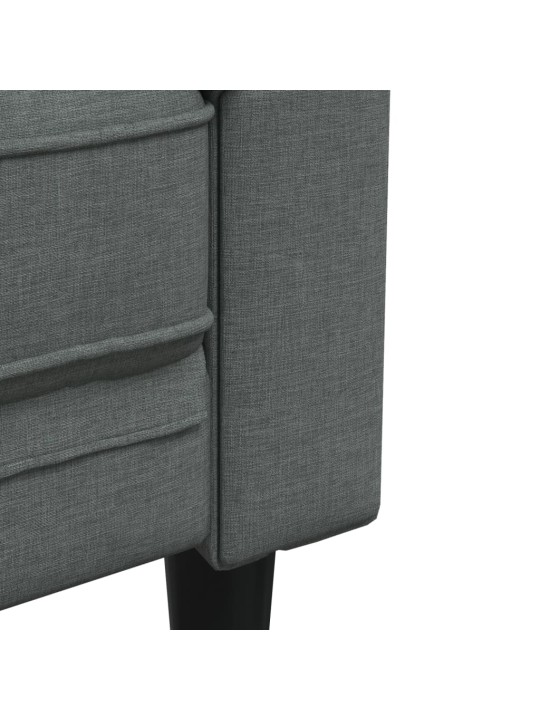 2dílná sedací souprava tmavě šedá textil