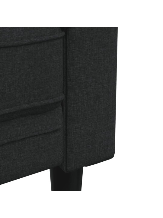 2dílná sedací souprava černá textil