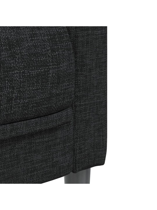 3dílná sedací souprava černá textil
