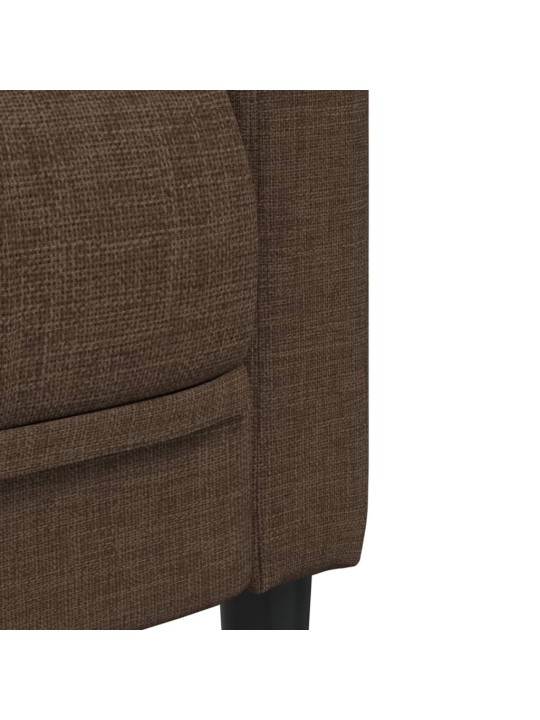 3dílná sedací souprava hnědá textil