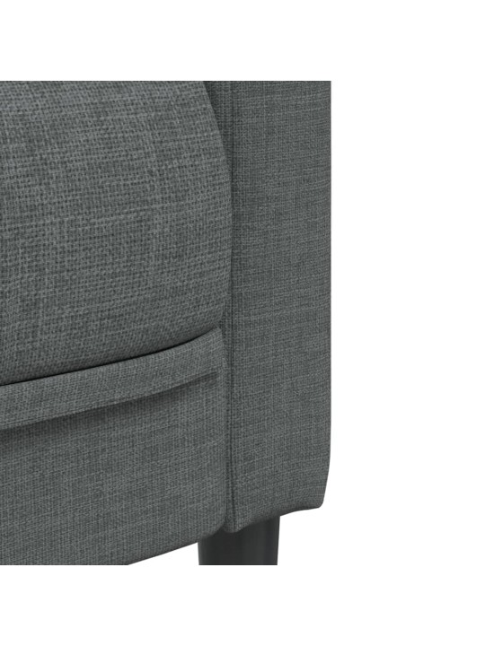 2dílná sedací souprava tmavě šedá textil