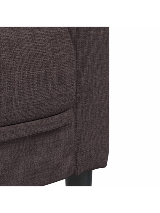 2dílná sedací souprava tmavě hnědá textil