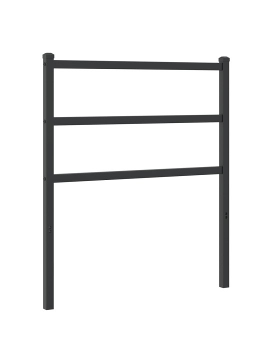 Kovové čelo postele černé 75 cm