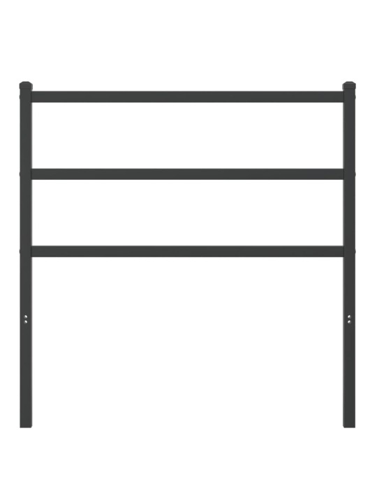 Kovové čelo postele černé 90 cm