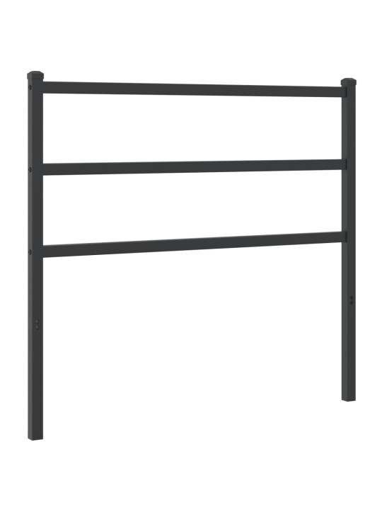 Kovové čelo postele černé 100 cm