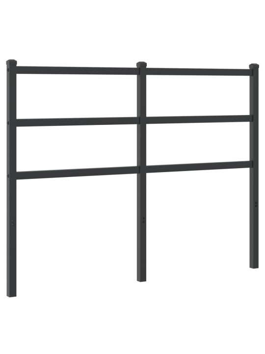 Kovové čelo postele černé 120 cm