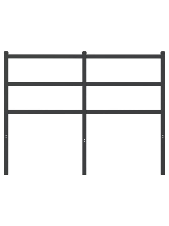 Kovové čelo postele černé 120 cm