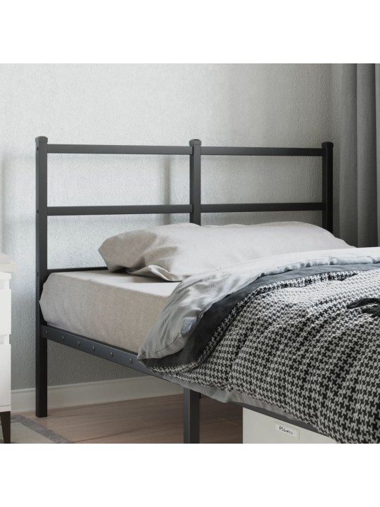 Kovové čelo postele černé 120 cm