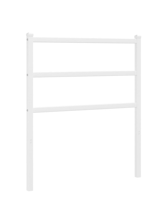 Kovové čelo postele bílé 80 cm