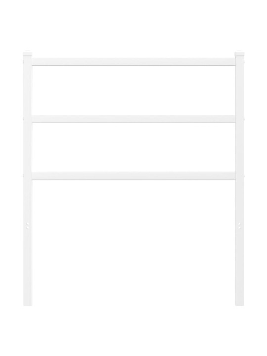 Kovové čelo postele bílé 80 cm
