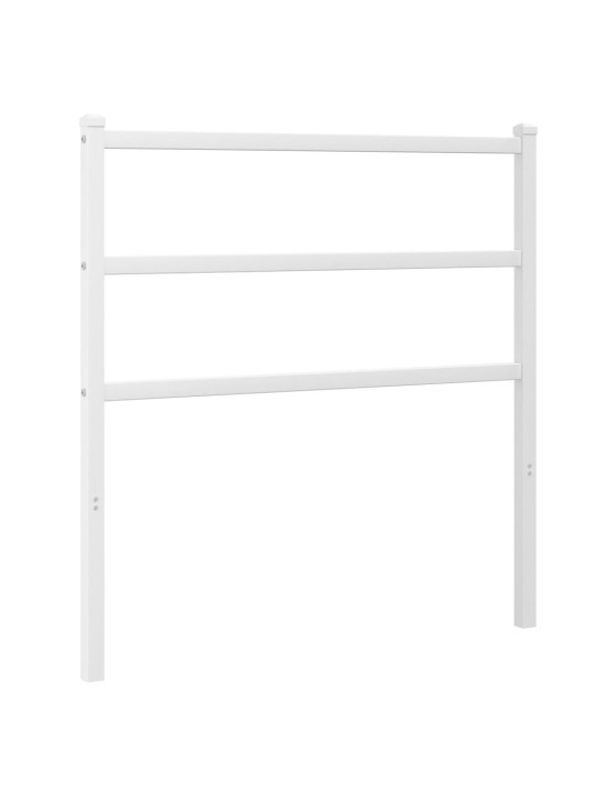 Kovové čelo postele bílé 90 cm