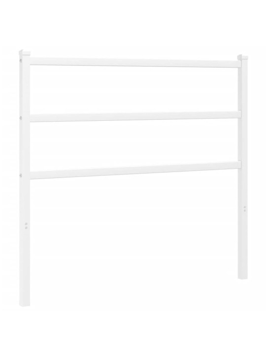 Kovové čelo postele bílé 100 cm