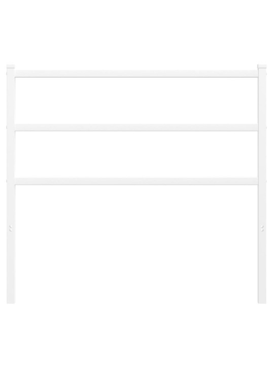 Kovové čelo postele bílé 100 cm