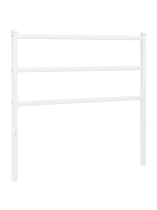 Kovové čelo postele bílé 107 cm