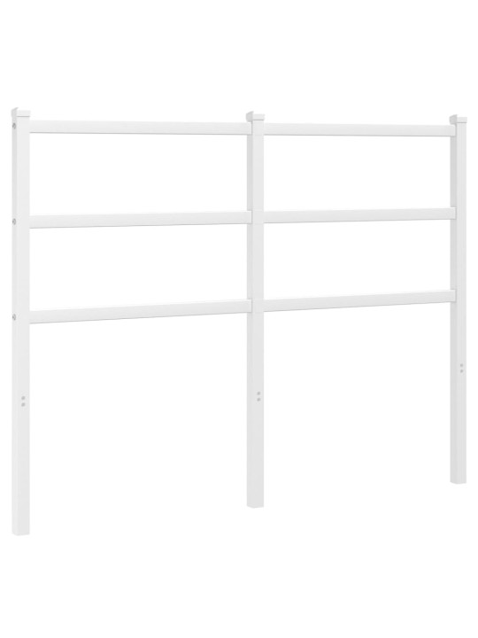 Kovové čelo postele bílé 120 cm