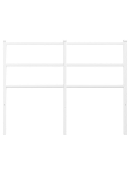 Kovové čelo postele bílé 120 cm